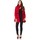 Clothing Women Coats De La Creme Wool Hooded Zip Fastening Winter Coat Red