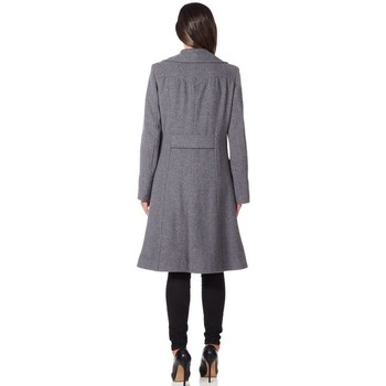 De La Creme Military Cashmere Wool Winter Coat Grey